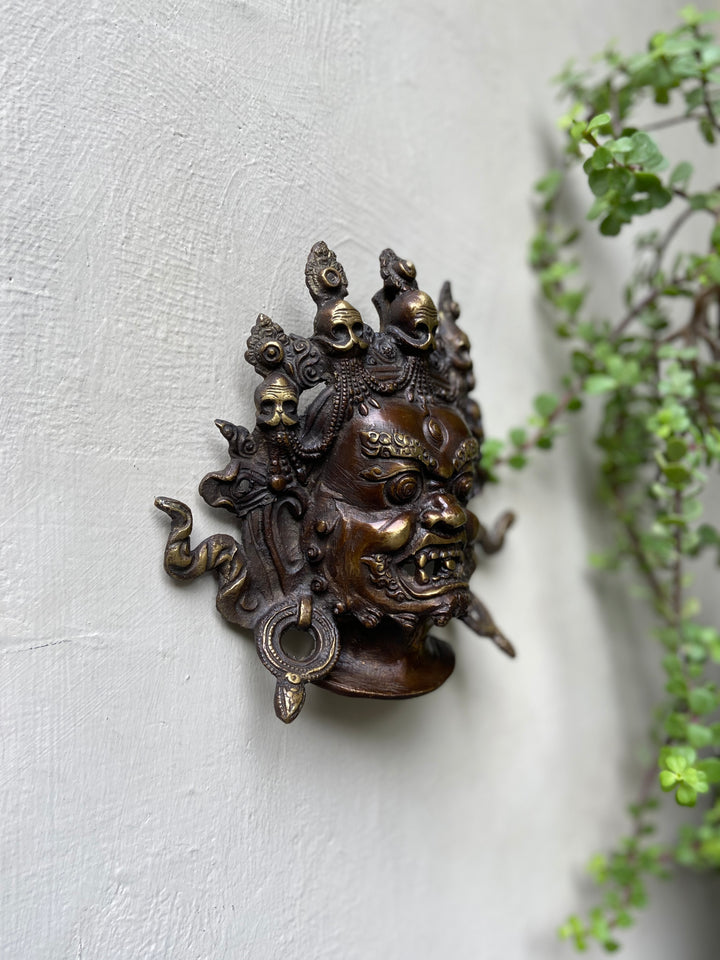 Brass Bhairav Wall Hanging Brass Bhairav