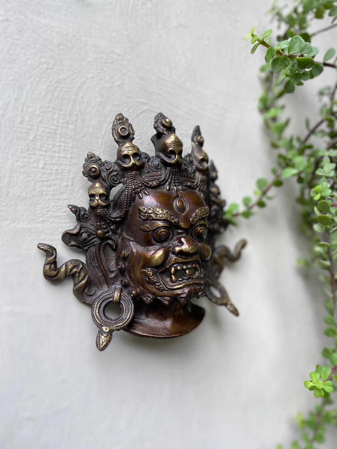 Brass Bhairav Wall Hanging Brass Bhairav