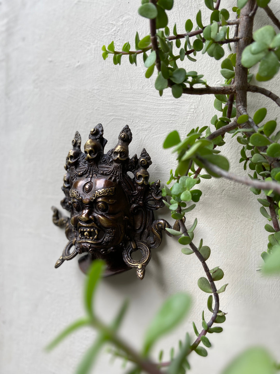 Brass Bhairav Wall Hanging Brass Bhairav