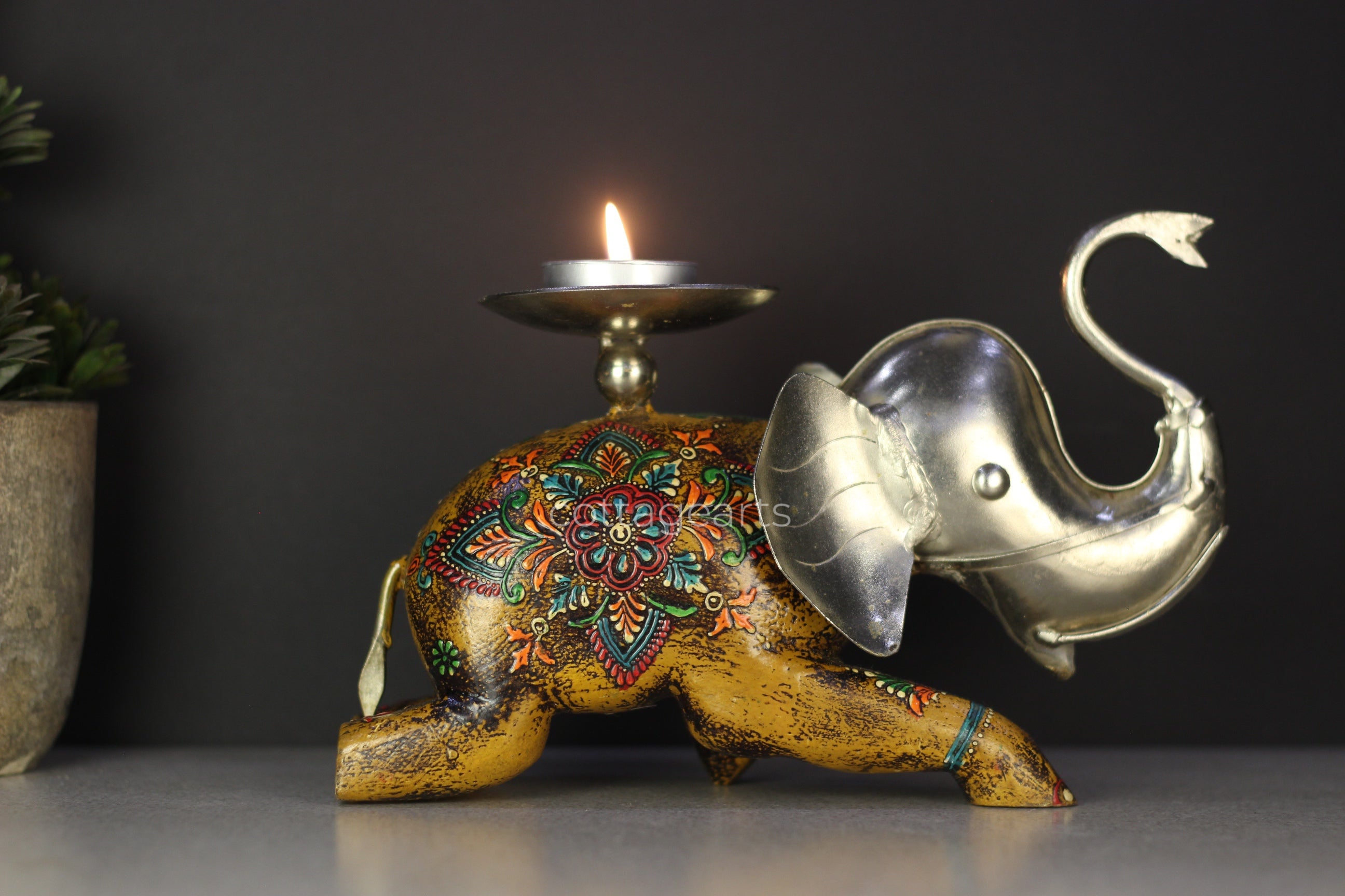 Elephant Candle Holders, deals Boho, Global Decor