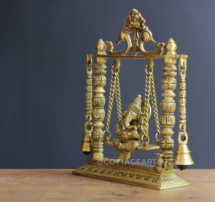 Brass Ganesha Swing 10"