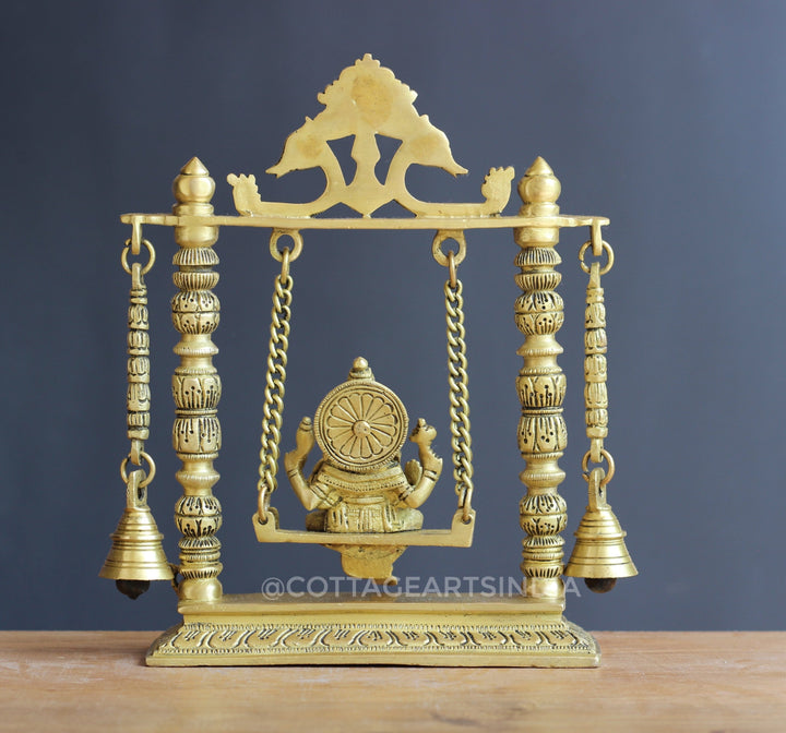 Brass Ganesha Swing 10"