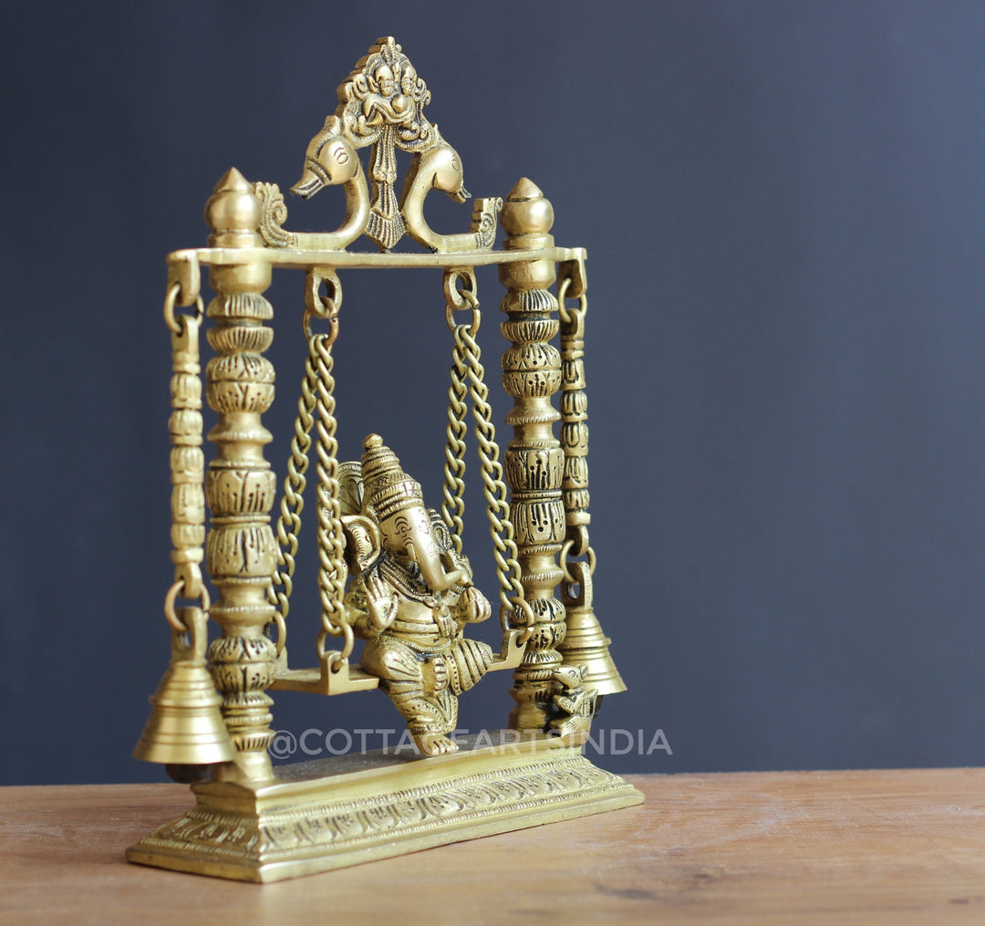 Brass Ganesha Swing 10"