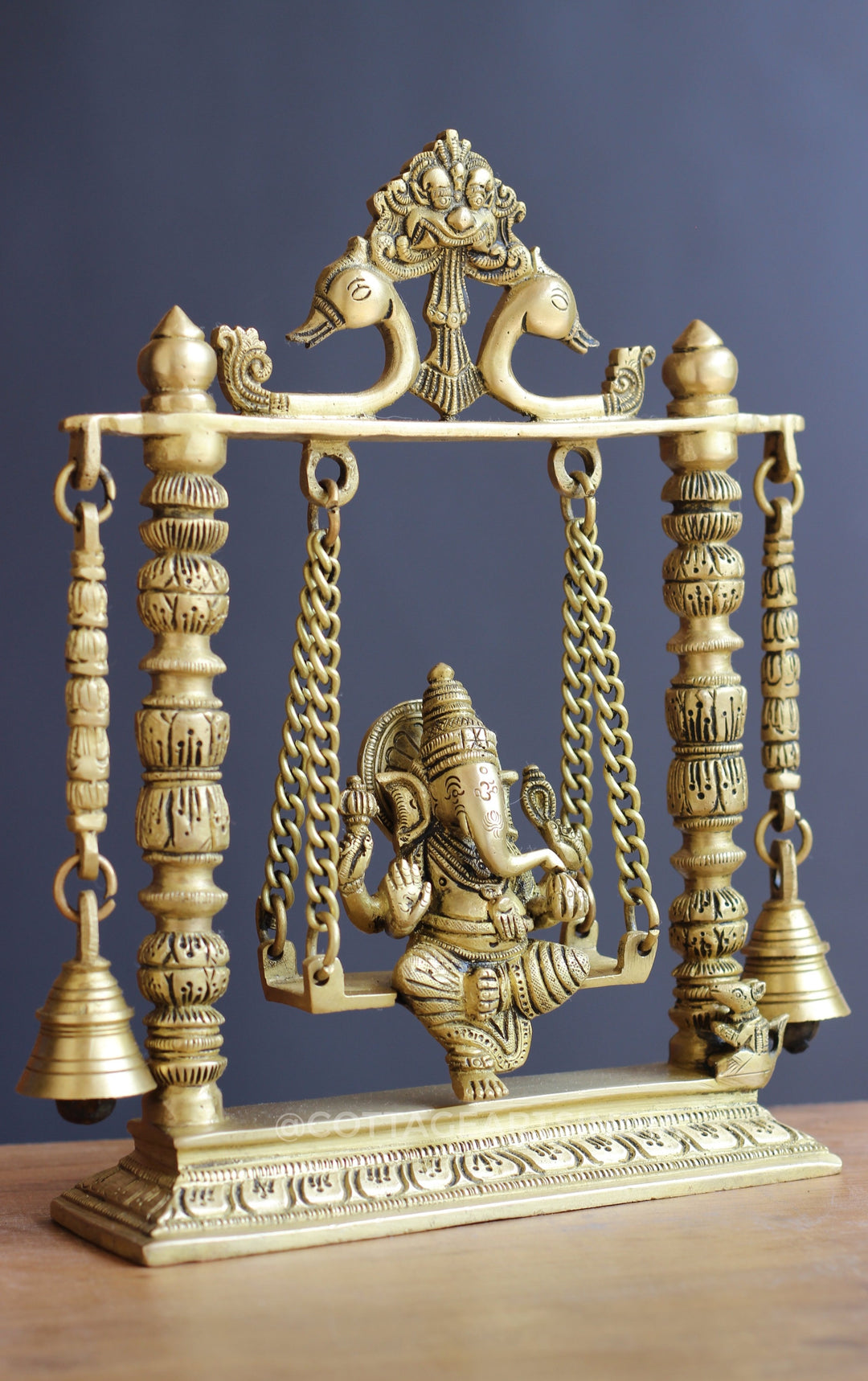 Brass Ganesha Swing 10"