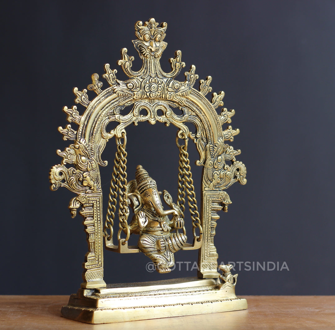 Brass Ganesha Swing 11"