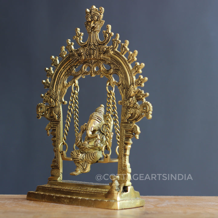 Brass Ganesha Swing 11"