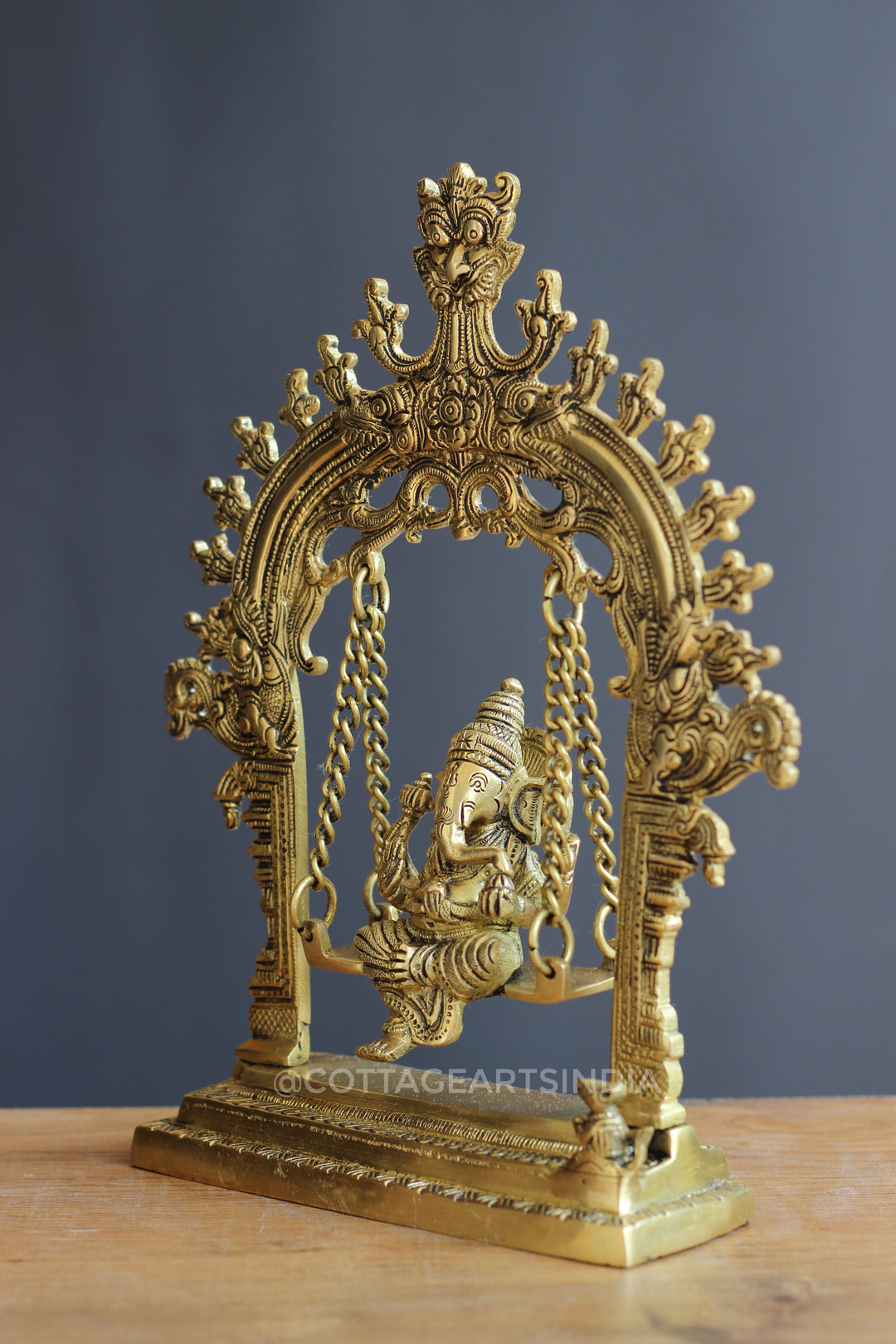 Brass Ganesha Swing 11"