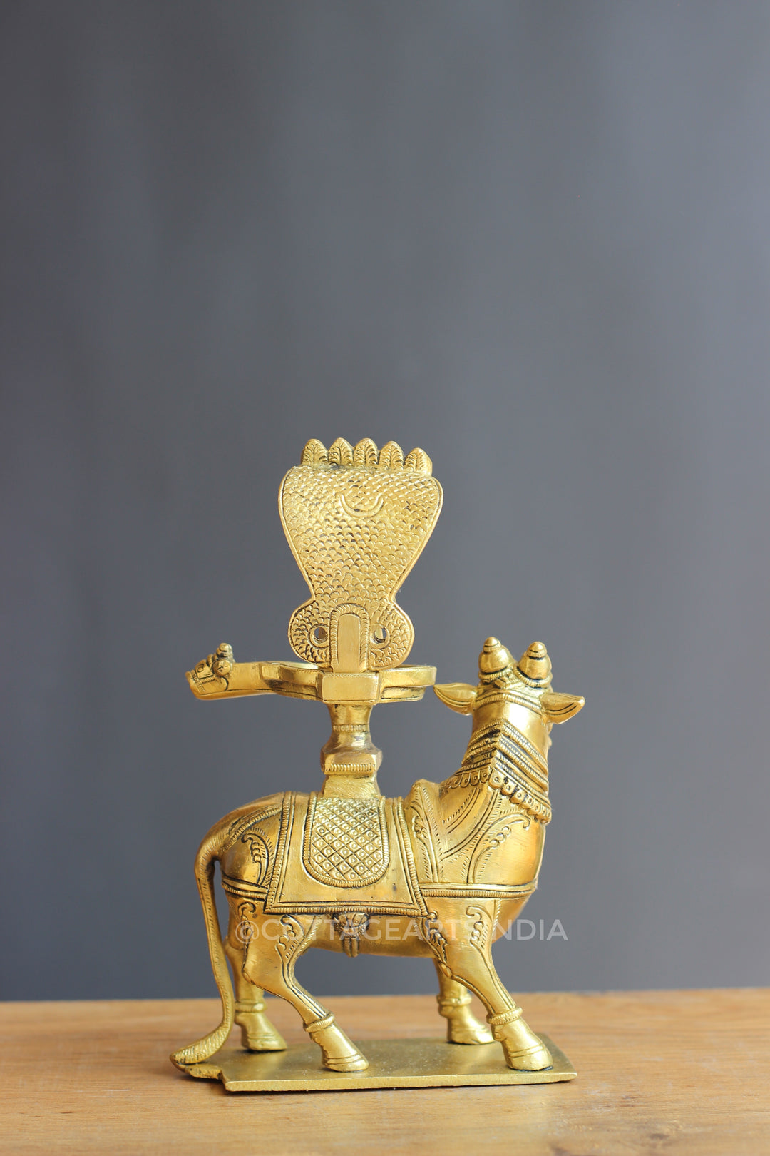 Brass Nandi with Shivalingam