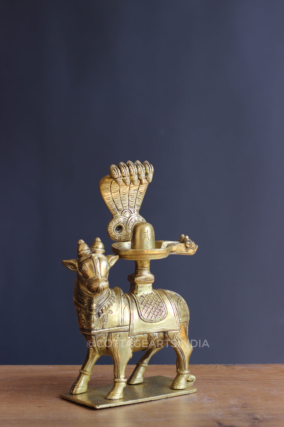 Brass Nandi with Shivalingam