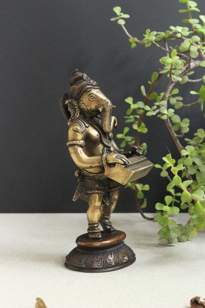 Brass Musical Ganesha