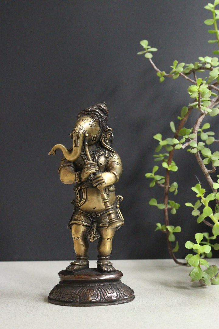 Brass Musical Ganesha