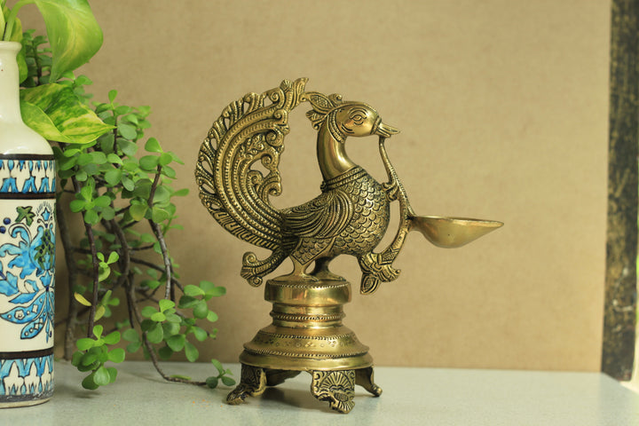 Annapakshi 9'' Oil Lamp