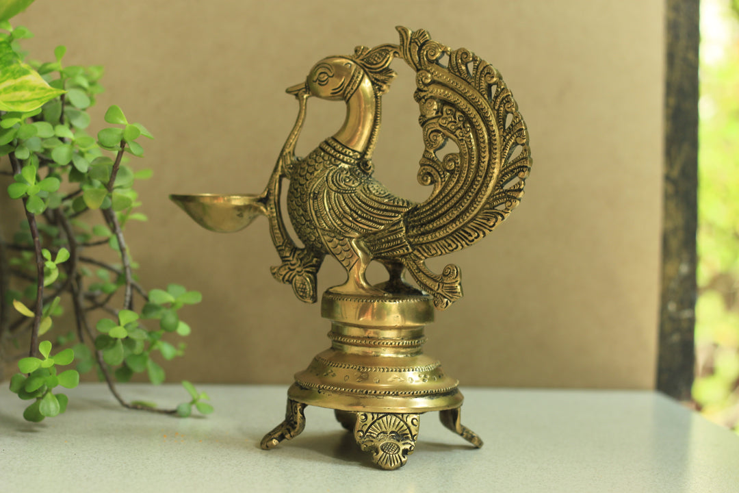 Annapakshi 9'' Oil Lamp