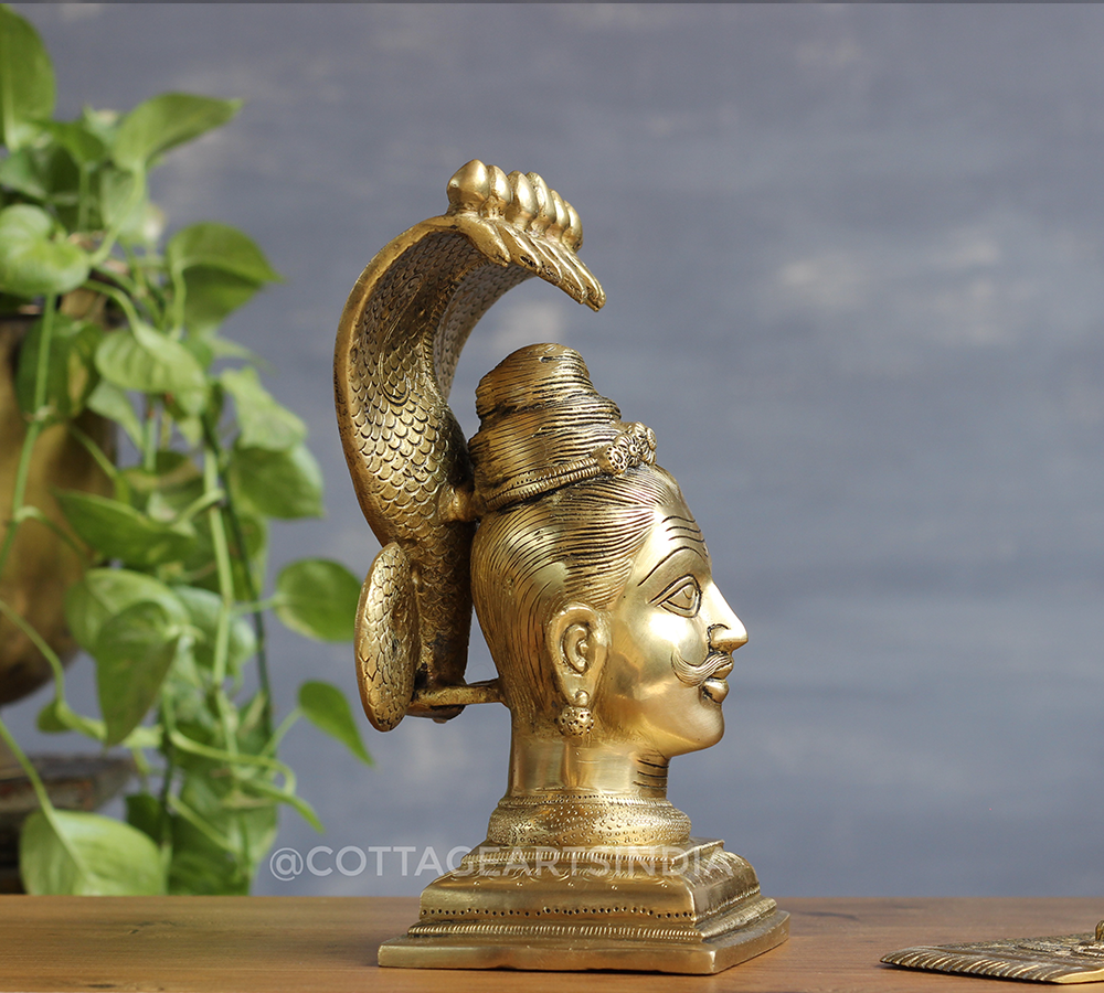 Brass Shiva and Sheshnag