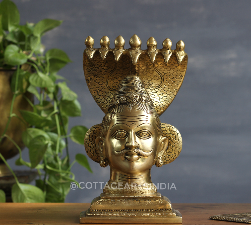 Brass Shiva and Sheshnag