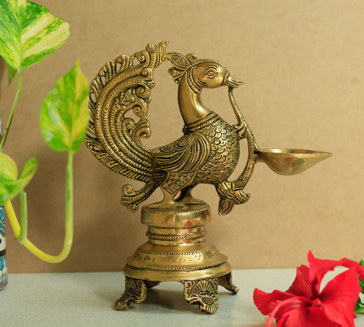 Annapakshi 9'' Oil Lamp