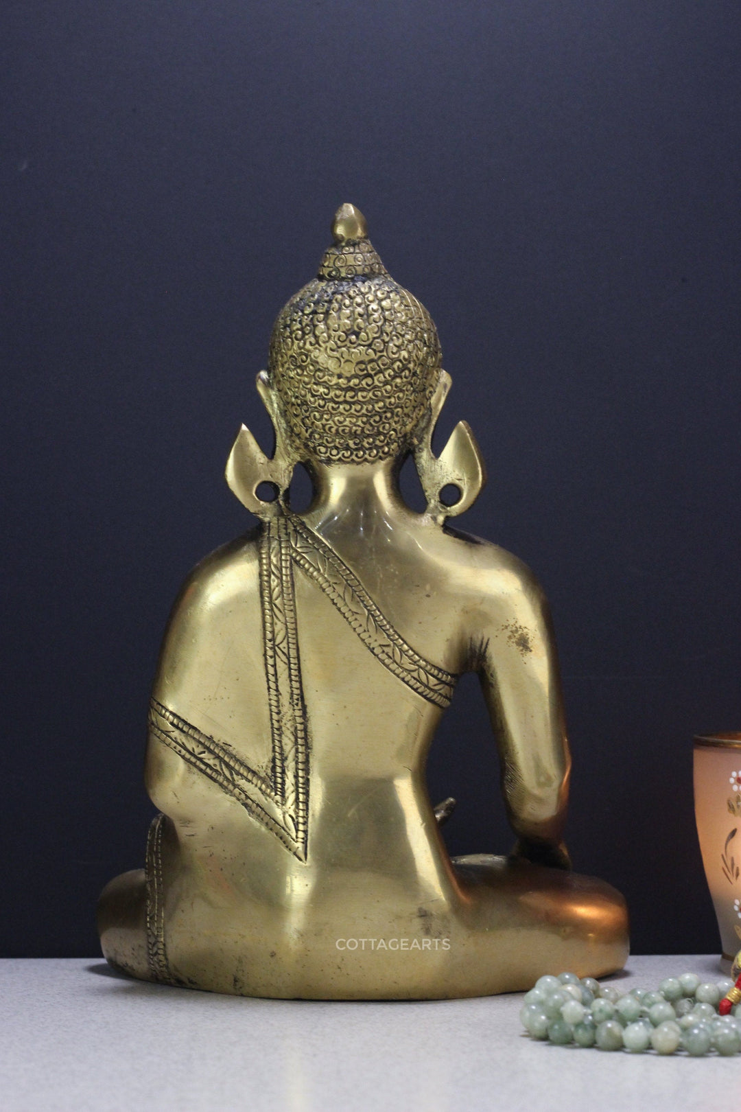 Brass Buddha Earth Touching Buddha,9"