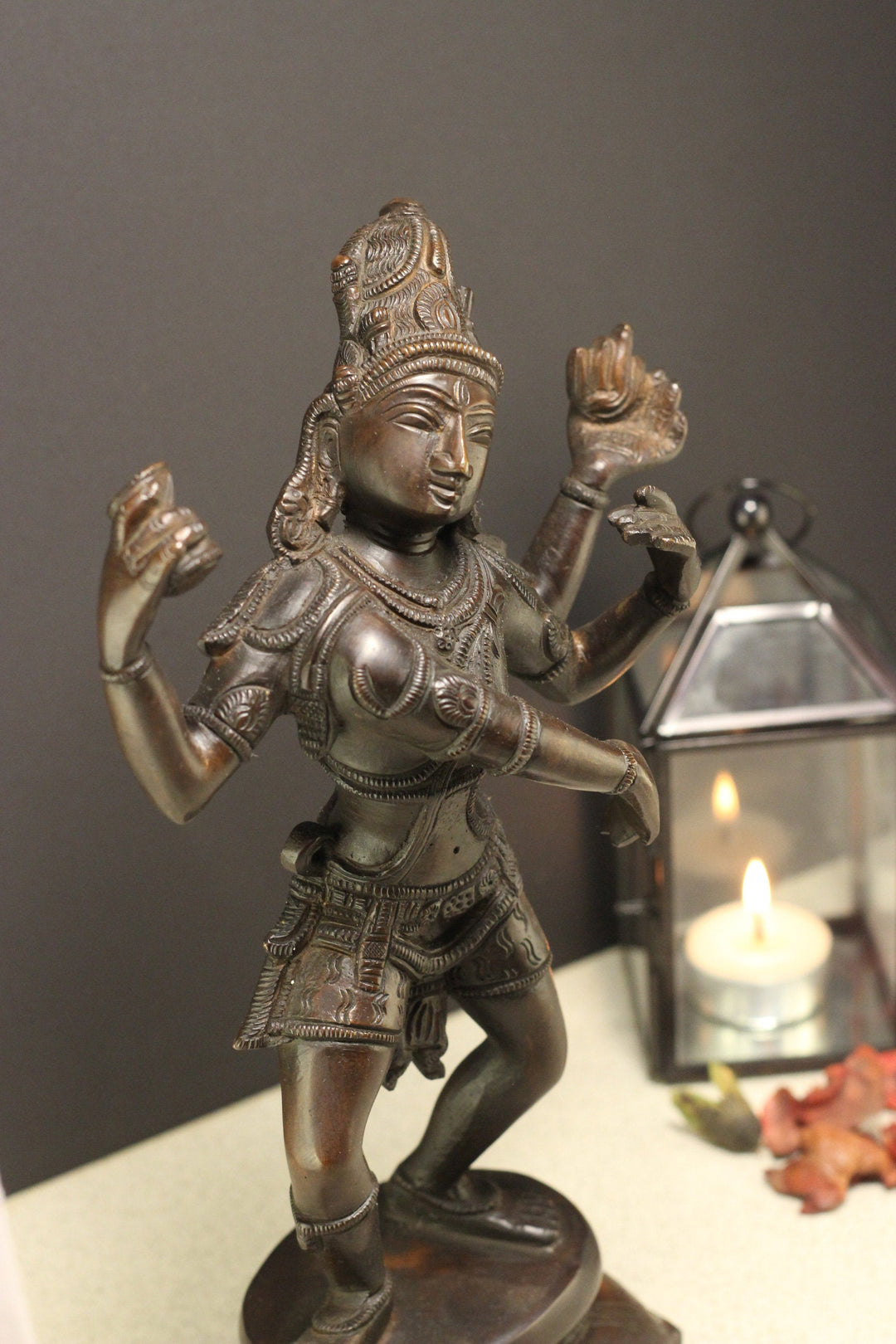 Brass Shiva Tandav Bronze Finish 11"