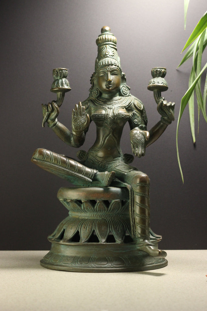 Brass Laxmi  Bronze Finish 13"