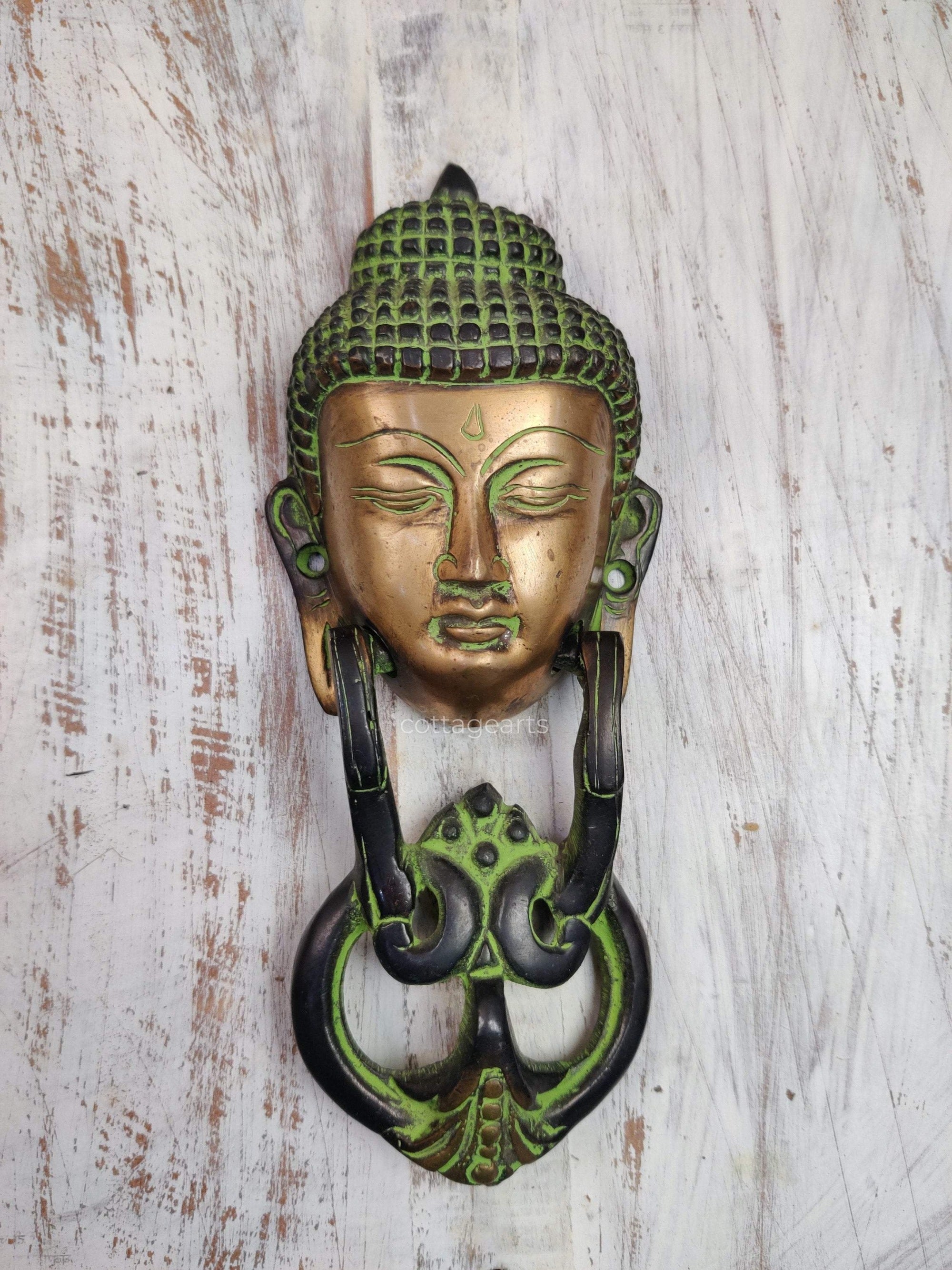 Unique good Door Knocker Doorbell Style Vintage Buddha Sculpture