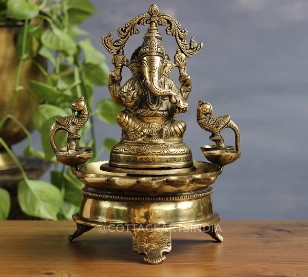 Shop Brass Oil Diya/Vilakku online in India- Cottage Arts